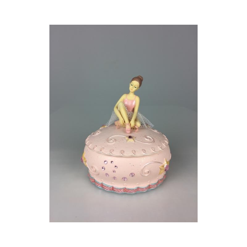 Spieluhr rosa Schmuckdose mit Ballerina