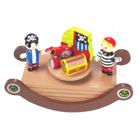 Wooden pirate see-saw