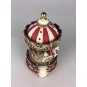 Carousel with red glittering stones 