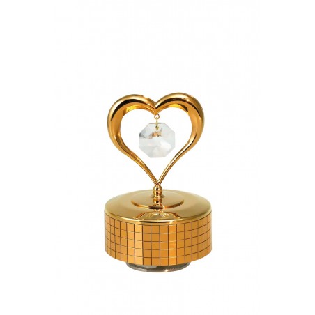 Gold plated iron musical heart