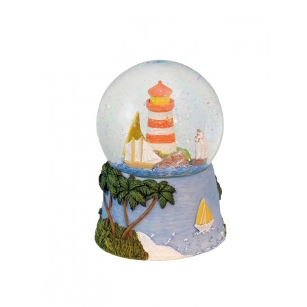 Glitter globe lighthouse