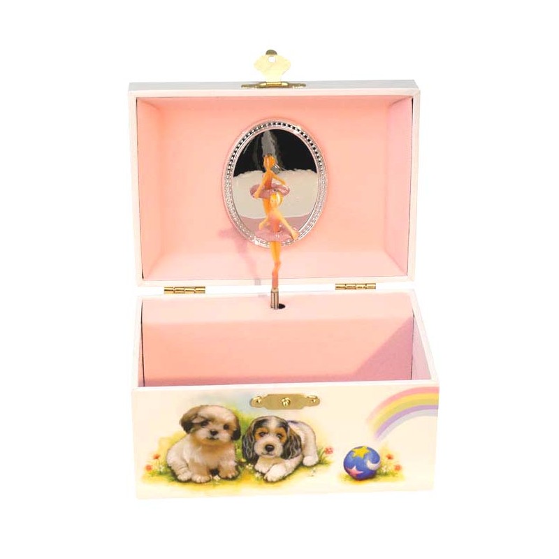 Jewelry musical box dogs