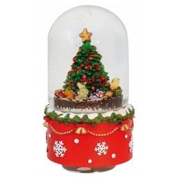 Oval Snowglobe “Christmas-tree scene”
