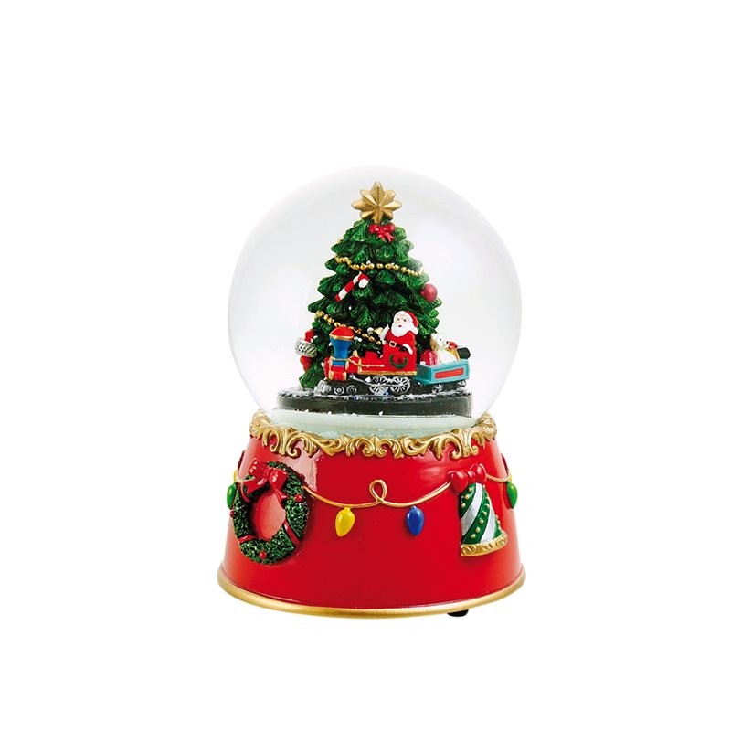 Snowglobe with christmas tree and train