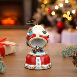  Porzellan Spieluhr Santa