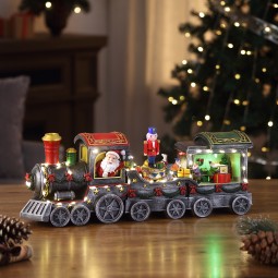 20" Santa Resin Animated Train