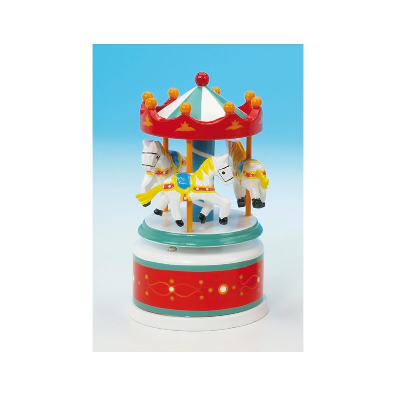 Wooden carousel red / white