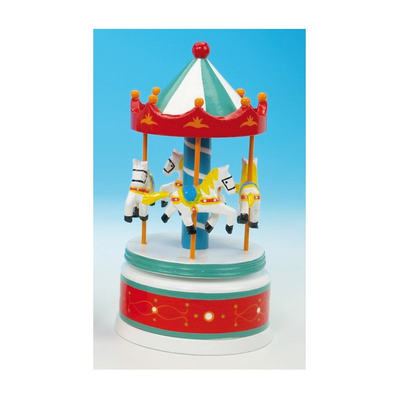 Wooden carousel red / white 210 mm