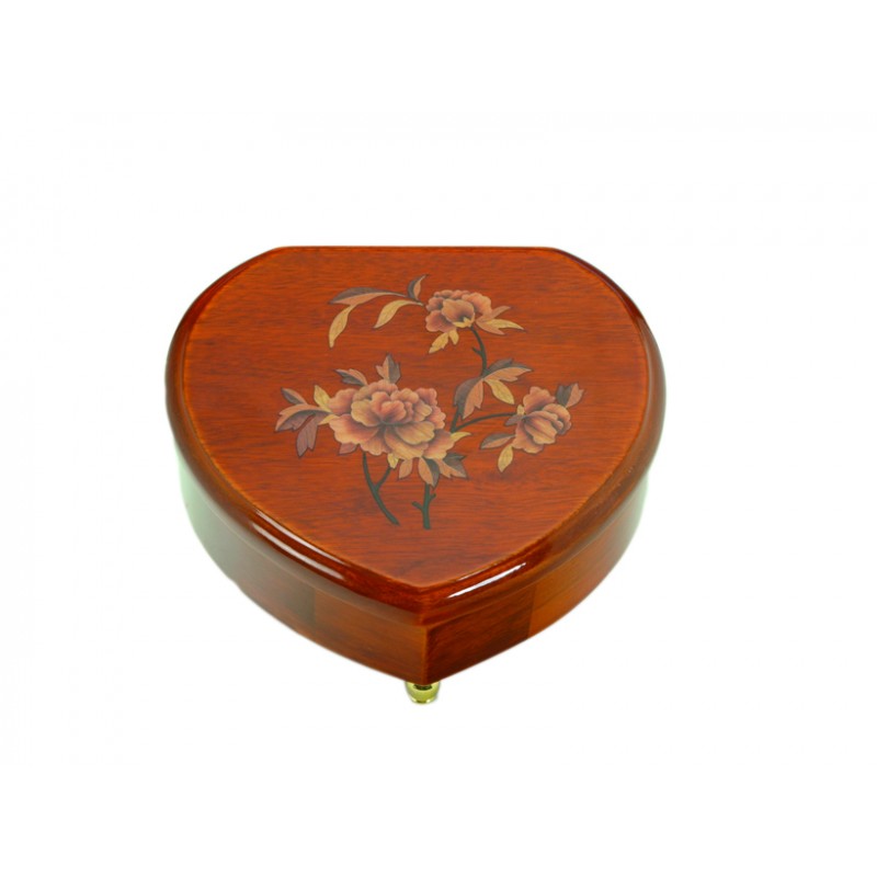 Heart shaped box with flowers