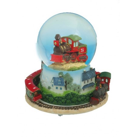 Snow globe train
