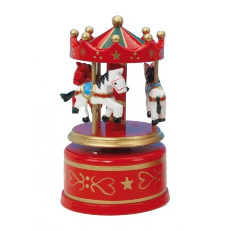 Wooden carousel red / green 130 mm