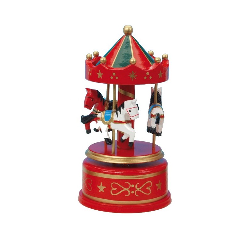 Wooden carousel red / green 170 mm