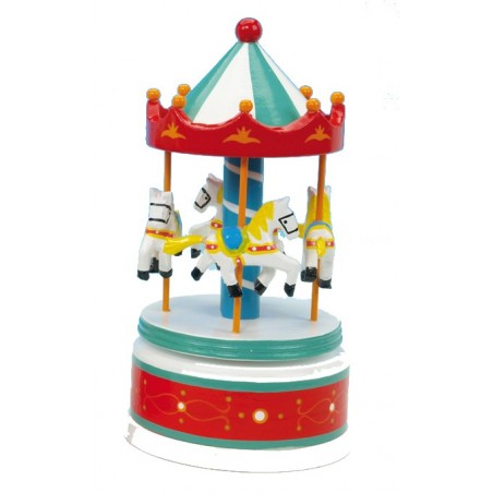 Wooden carousel red / white 210 mm