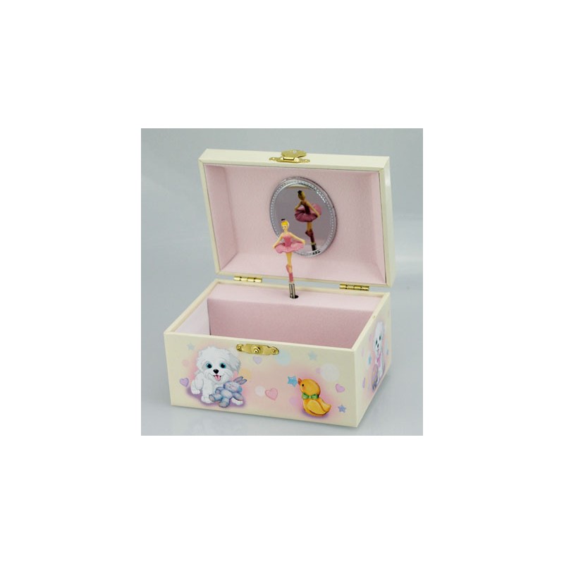 Jewelry box with dog motif