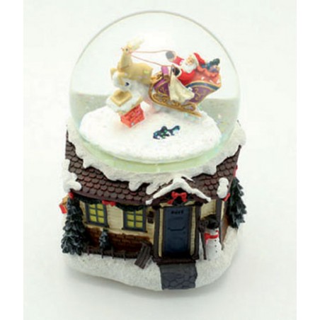 Snow globe with Santa and sleigh