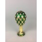 Green jewelry egg in Fabergé style